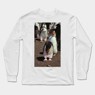 Royal Penguins on the Beach at Macquarie Island Long Sleeve T-Shirt